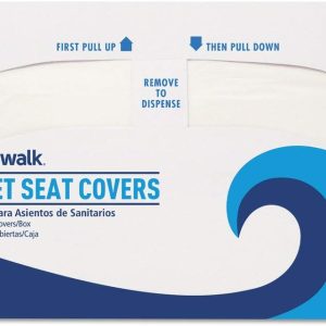 Boardwalk BWKK5000B 14.17 in. x 16.73 in. Premium Half-Fold Toilet Seat Covers - White (5000/Carton)